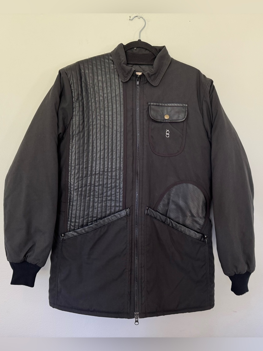 Vintage 80’s 90’s Bob Allen Hunting Shooting Jacket, Black, Sz Medium, Gorpcore